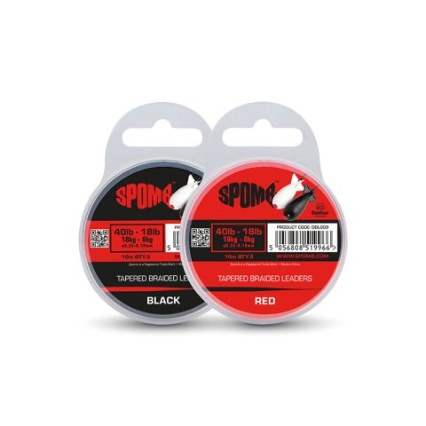 Spomb Tapered Braided Leaders 3pcs 40lb-18lb