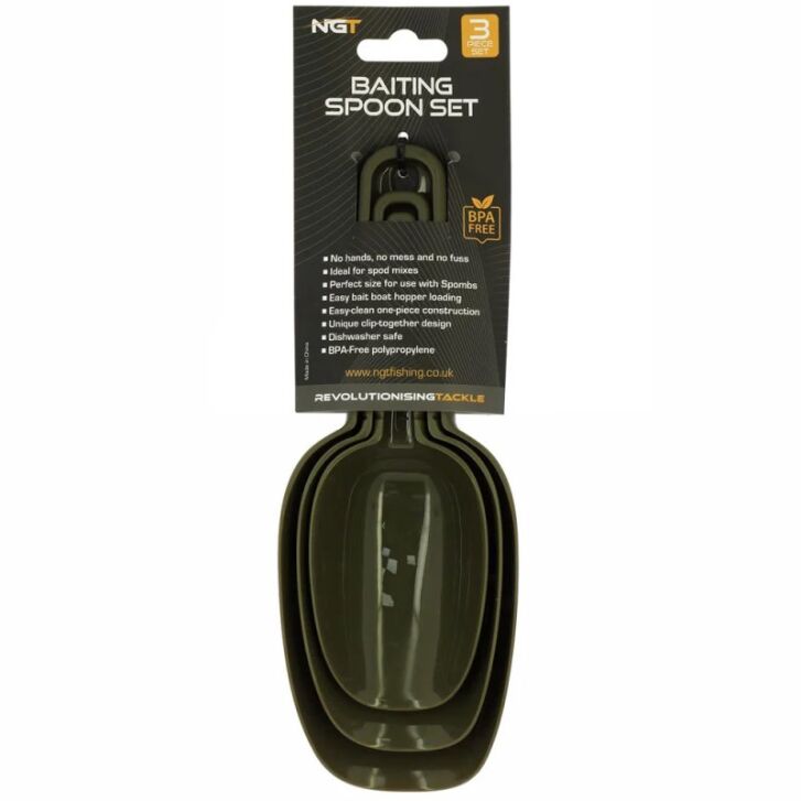 NGT Baiting Spoon Set 3-delig