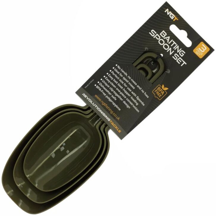 NGT Baiting Spoon Set 3-delig