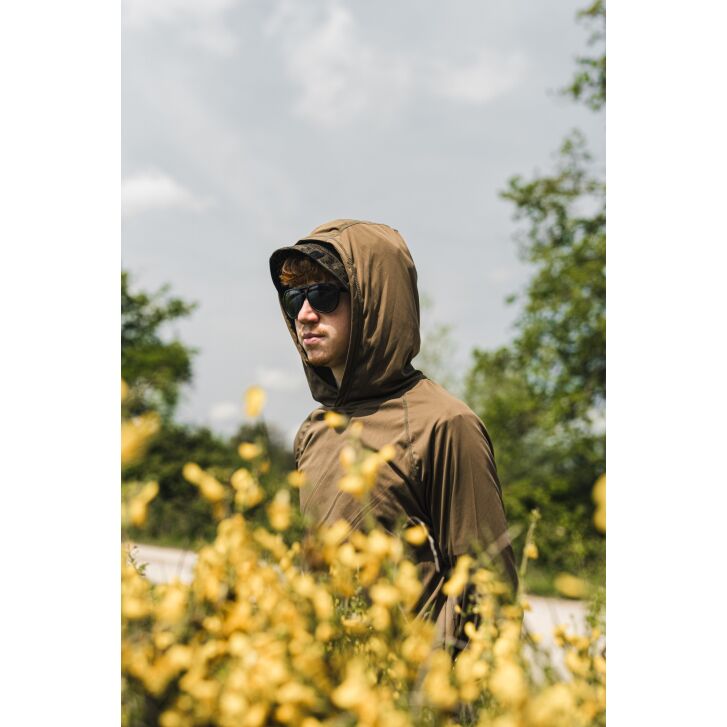 Korda UPF Hooded Top | Dark Khaki XL