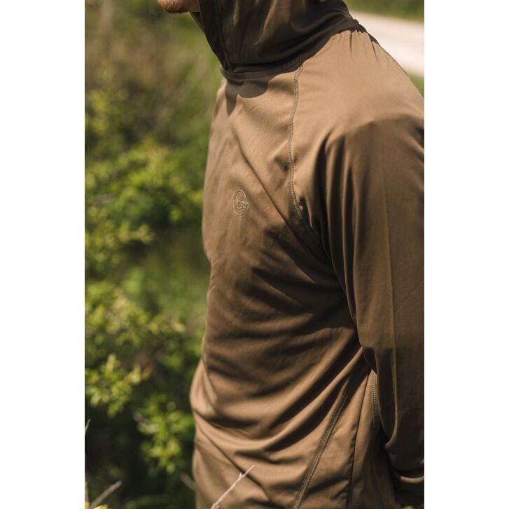 Korda UPF Hooded Top | Dark Khaki XL
