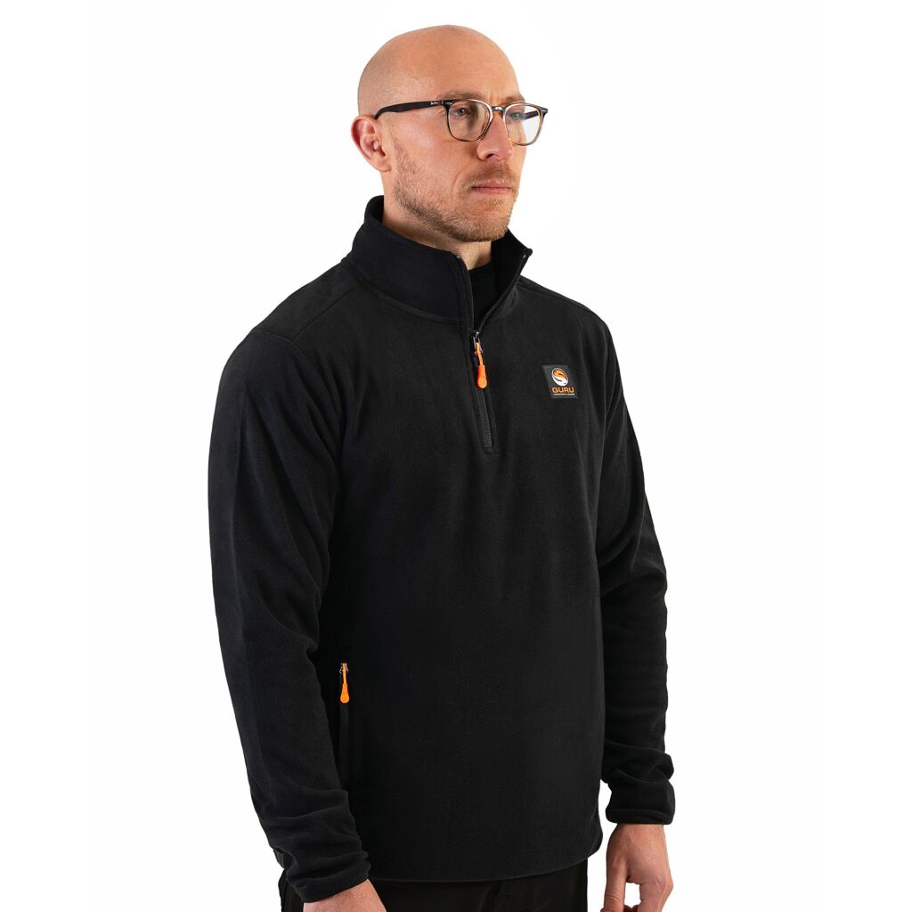 Guru 1/4 Zip Fleece | Black | Feeder & Match Bekleidung | Jacken