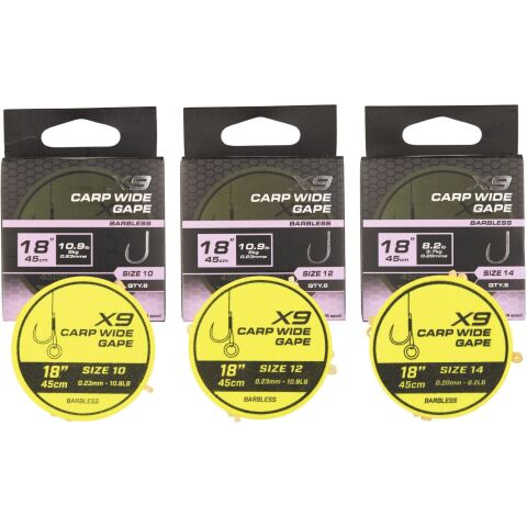 Matrix X9 Carp Wide Gape Band Rigs