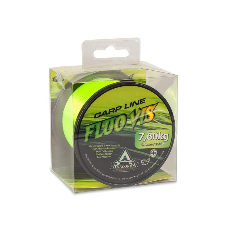 Anaconda Fluo Vis Green Carp Line 1.200m/ 0,36mm
