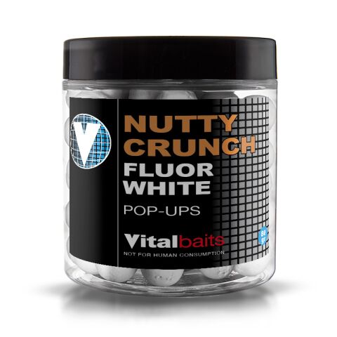 VitalBaits Pop-ups NUTTY CRUNCH Fluor White 18mm