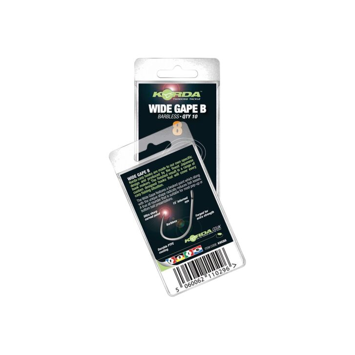 Korda Wide Gape Barbless Size 8