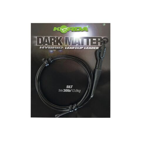 Korda Dark Matter Leader Hybrid Lead Clip 40lb - 1m Clay...