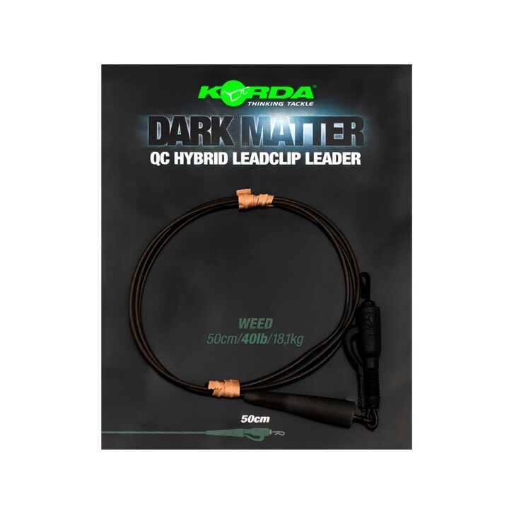 Korda Dark Matter Leader 50 cm QC Hybrid Clip Weed