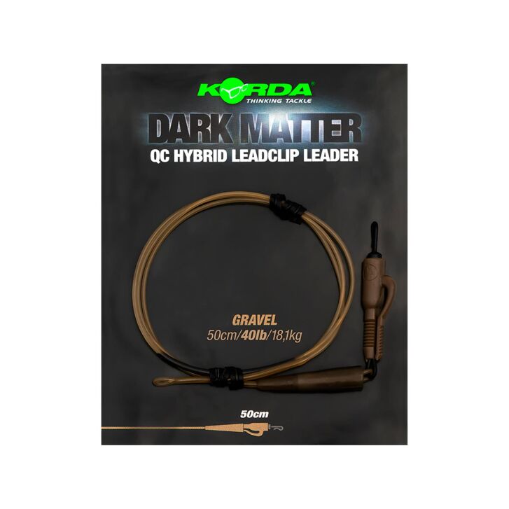 Korda Dark Matter Leader 50 cm QC Hybrid Clip Gravel