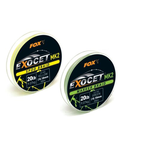 Fox Exocet MK2 Spod &amp; Marker Braid  0.18mm/20lb x300m...